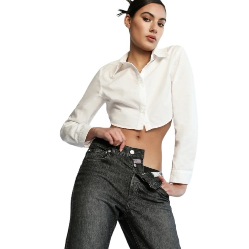 Daily Blue Mantra Jean Dark Wash Barrel Button Fly Sustainable Denim Onxy